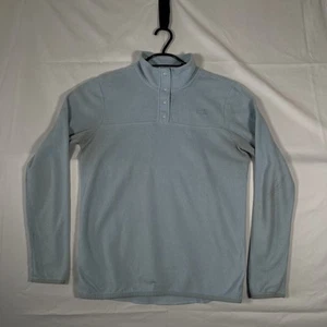 The North Face Jacket Womens Small Blue Snap Button Fleece Pullover - Picture 1 of 14