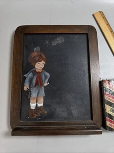 Vintage Hand Painted Chalkboard With Wooden Frame - Picture 1 of 6