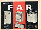 PUBLICITE ADVERTISING   1961  FAR   frigidiare cuisinière  meubles cuisine