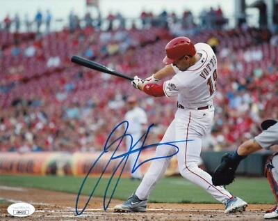 JOEY VOTTO REDS BLUE JAYS CANADA AUTOGRAPHED SIGNED MLB BASEBALL PHOTO 8X10 COA - Image 1 of 2