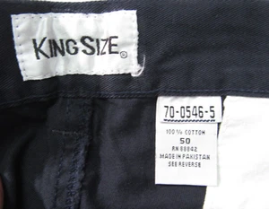 KING SIZE BRAND Navy Blue Cargo Shorts Men's Size 50 (70-0546-5) - Picture 1 of 7