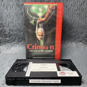 Crimson VHS The Color Of Terror Juan Fortuny Film Horror Video Rare Movie Rental - Picture 1 of 8