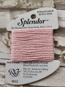 Rainbow Gallery Splendor Light Shell Pink 912 100% Silk 8 Yards Needlework - Picture 1 of 2