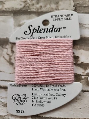 Rainbow Gallery Splendor Light Shell Pink 912  100% Silk 8 Yards Needlework - Image 1 of 2