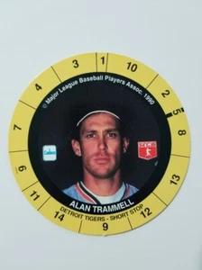 Disco de jugador de béisbol Alan Trammell 1990 Cadaco #sin tigres de Detroit - Imagen 1 de 2