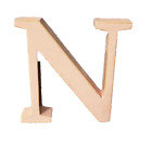 Pottery Barn Kids,4 Inch Pink Wooden Letter ‘N’, Ready to hang or set on shelf