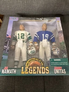 Kenner Starting Lineup NFL HOF Legends Joe Namath & Johnny Unitas Boxset 1988 - Picture 1 of 3