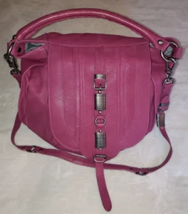 Ash Large Orchid Pink Leather Bucket Crossbody Shoulder Hand Bag Purse - Picture 1 of 10