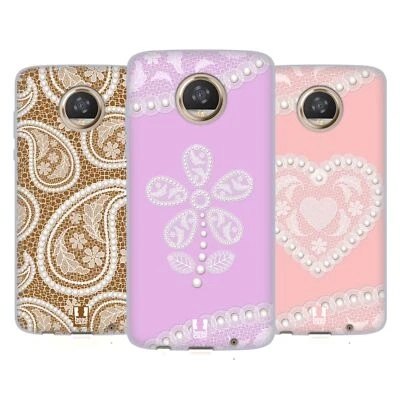HEAD CASE DESIGNS LACES AND PEARLS 2 SOFT GEL CASE FOR MOTOROLA PHONES - Image 1 of 4
