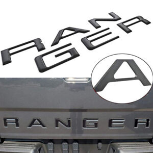 For Ford Ranger 2012-2023 Matte Black Rear Tailgate RANGER Emblem Letters Logo