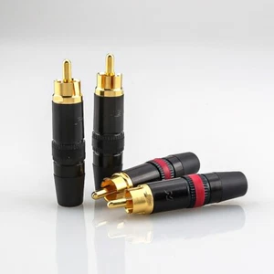 4x REAN Neutrik connecteur RCA plaqué or RCA paire RCA - Photo 1/8