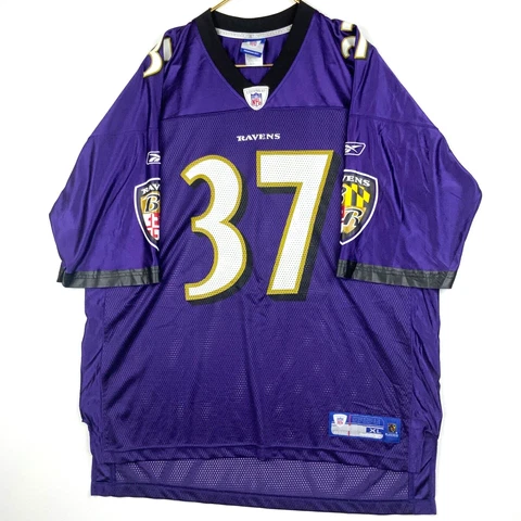 Vintage Delon Sanders Baltimore Ravens Reebok Jersey Size XL Purple Nfl Cover