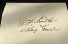 General William Farrar Smith Signature Civil War/ Autograph  Clipped  /A13