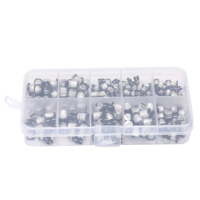 Lot De 200 Condensateurs électrolytiques CMS 10-50 V 1 UF 470 UF E Cap Assortime - Photo 1/4