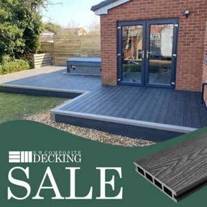 🔥3.66Mx146x25mm DEEP EMBOSSED COMPOSITE DECKING BOARDS🔥FREE FIXINGS & DELIVERY - Picture 1 of 13