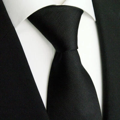 TOM HARRISON Krawatte im Farbton Uni Schwarz aus Seide, Modell Nr. K 900.1