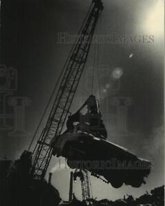 1985 photo de presse junkyards décoloration, Afram Metal Processing Company, Milwaukee