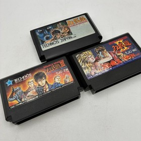 NES Famicom Double Dragon 1 2 3 Set Technos Arcade Cartridge Test&eacute; JP