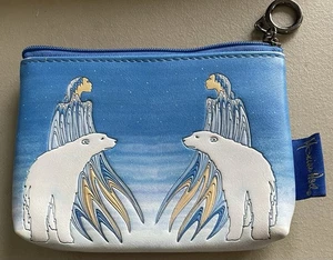 Maxine Noel Mother Winter Kunstleder Kunst kleine Geldbörse Münzbörse 3 Kartenfächer - Bild 1 von 4