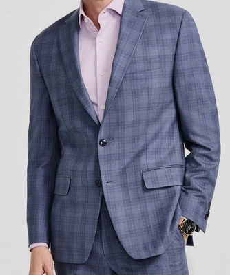 Michael Kors Men's Blue Denim Classic-Fit Wool Jacket Pants 2-Piece Suit Sz 38S - Image 1 of 4