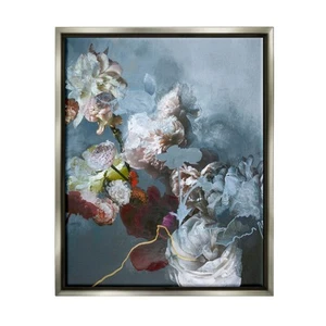 Blooming Contemporary Florals Floating Framed Wall Art Design Fabrikken - Picture 1 of 5