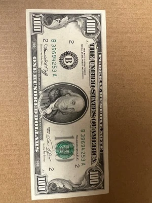 1974 hundred dollar bill mint LTBUC - Image 1 of 4