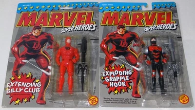 ToyBiz Marvel Super Heroes 1990 & 1994 *LOT* of 2 DAREDEVIL *Sealed* Figures - Image 1 of 4