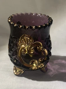 EAPG Riverside Glass Croesus Royal Amethyst Toothpick Holder (BOX 17) - Picture 1 of 10