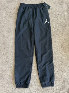 Nike Air Jordan JumpMan Boys Size Large Athletic Logo Black Track Sweat Pants - Picture 1 of 4