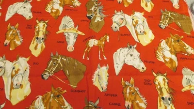 Alexander Henry Fabric Stable Mates Collection 2005 Horses Equestrian BTY x 42 - Image 1 of 4