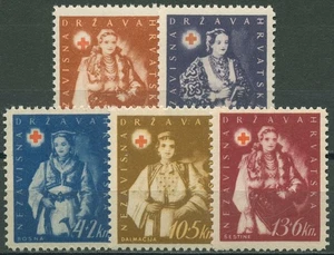 Croacia 1942 Semana de la Cruz Roja 86/90 MNH. - Imagen 1 de 1
