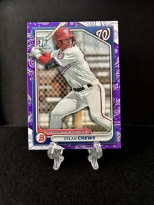 Dylan Crews 2024 Bowman 1st Purple Pattern #95/199 Washington Nationals #BP-23 - Picture 1 of 2