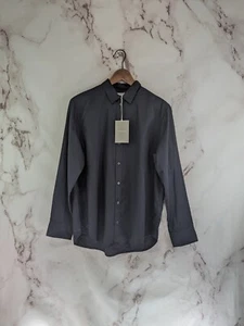 Camisa Everlane Mujer 12 Grande Negra Abotonada El Algodón Sedoso Relajado Larga - Imagen 1 de 10