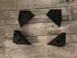 Set Of 4 Black Plastic Furniture Legs Table Sofa Cabinet 2.75 inch height - Picture 1 of 1