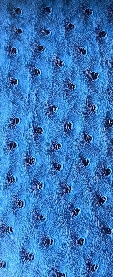Blue ostrich faux vinyl Marine grade UV resistance waterproof Fabric - Image 1 of 1