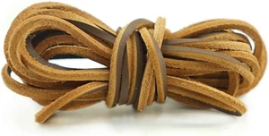 Leather Boot Lace 141 Inches long Shoelaces Cut to Fit all Size Leather shoelace - Picture 1 of 12