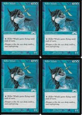 MTG: KILLER WHALE Exodus UNCOMMON; played, Excellent condition x4