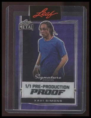 Leaf Metal Signature Series Xavi Simons 1/1 Proof - Image 1 of 2