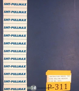 Pullmax Z30, Kumla Ring Bending Machine, Operations Maint and Parts Manual 1982 - Picture 1 of 3