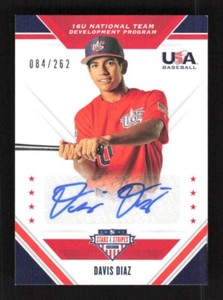 2020 Panini USA Stars & Stripes Davis Diaz 16U National Team Auto #'d /262