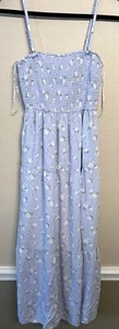 Abercrombie & Fitch Smocked bodice maxi Sundress Cottage Core Size Small - Picture 1 of 8