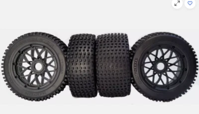 Oz Store Baja Wheel & Tyre Set Rear & Front v2 Pin Block Tyres on Mesh Wheel 5B - image 1 of 2