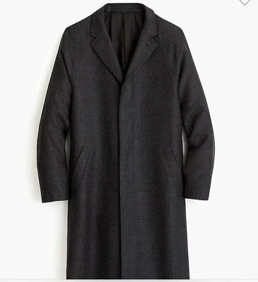 J.Crew Destination Topcoat Water-Resistant Italian Wool Mens Size 44R Gray NEW - Image 1 of 4