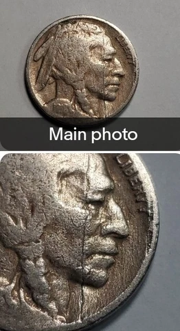 1918p rim to rim die crack error  Buffalo Nickel#57wpl Cover