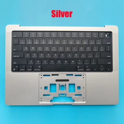 New Top case Palmrest Keyboard Silver For MacBook Pro M1 2021 14" A2442 US - Image 1 of 4