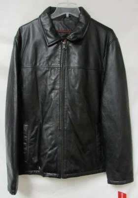 Chaqueta de cuero genuino de piel de cordero IZOD para hombre talla X-grande B1 587 Foto 1 de 3