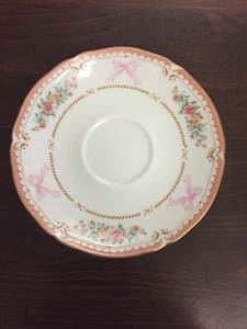 MIKASA FINE CHINA - RIBBON PINK L9315 - 6" Saucer (without cup) - Picture 1 of 8