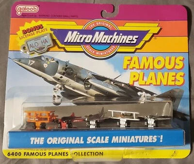 MICRO MACHINES FAMOUS PLANES: FLYING ACES COLLECTION #3; SEALED with bonus, 1990 - Image 1 of 4