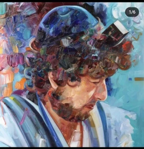 Bob Dylan Tefillin’ Original oil painting on canvas. - Picture 1 of 1