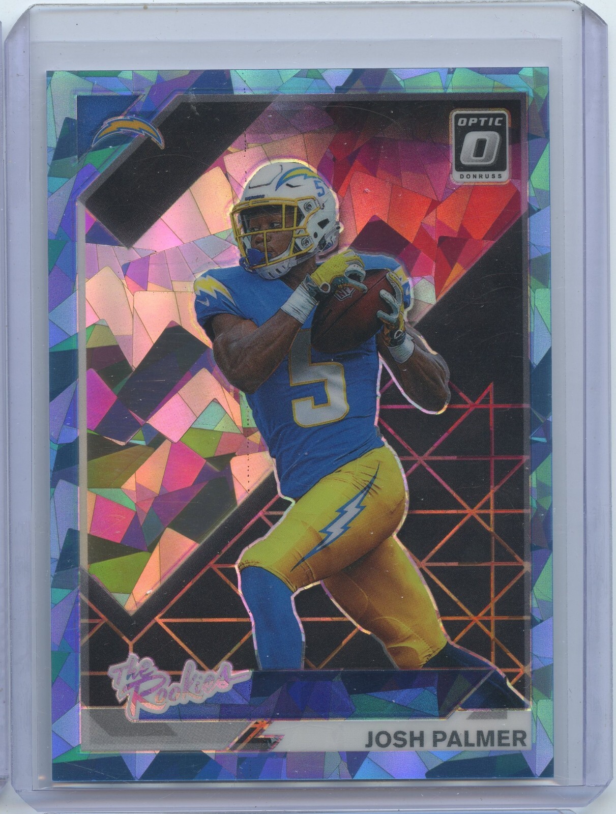 Josh Palmer 2021 Optic The Rookies Blue Ice Prizm 03/15 RC Los Angeles Chargers